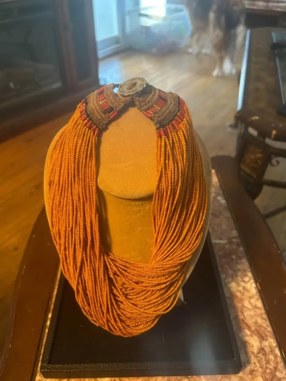 Vintage Konyak Naga multi-strand bead necklace, Tribal jewelry
